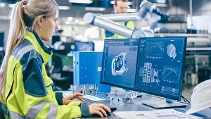 Automated Prints: At the Factory: Female Mechanical Engineer Designs 3D Engine on Her Personal Computer