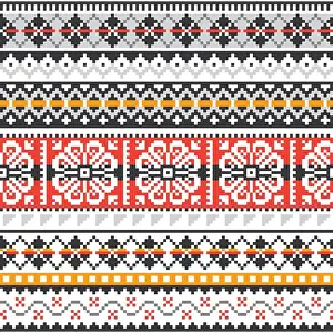 Xmas Prints: Fair Isle knit traditional vector seamless pattern