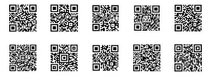 Quick Prints: Fake QR code and Barcode set vector illustration