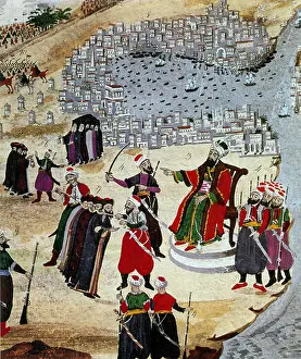 Besieged Prints: Fall of Constantinople, Ottoman Sultan Mehmed II, 1453