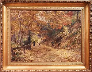 Painting Art Product Prints: Falling Leaves, oil on canvas, 1899