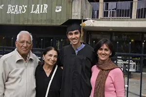 Headpiece Prints: Family on convocation function at Berkeley University