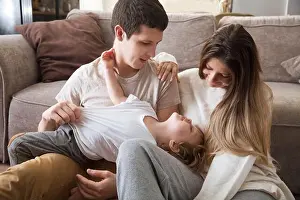 Embracing Prints: Family has fun spending time together at home