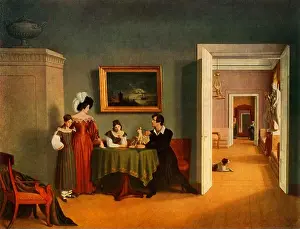 Fatherhood Prints: Family Portrait, 1830, (1965). Creator: Fyodor Tolstoy