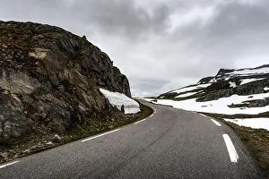 Landscape Prints: Famous Aurlandsvegen (Bjorgavegen) mountain road in Aurland, Norway in summer time