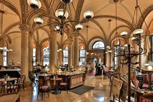 Waiter Prints: The famous Cafe Central in Vienna, Austria