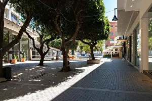 Shopping Center Prints: Famous Lion Square or Lion Square Heraklion historical center popular shopping center