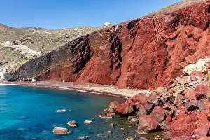 Cyclades Prints: The famous Red Beach (Kokkini Paralia) of Santorini island, Greece, Europe