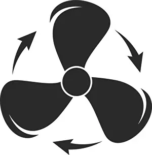 Vortex Prints: Fan icon vector illustration flat design template