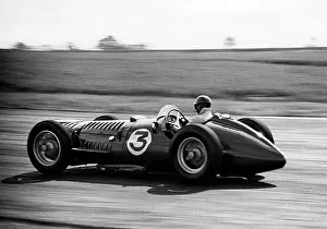 Formula Prints: Fangio practising in BRM V16 at Silverstone 18th July 1953 (National Motor Museum car)