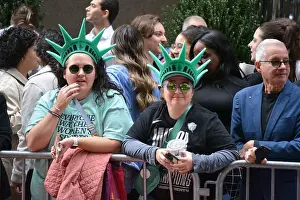 Champions Prints: Fans celebrating the New York Liberty at the parade celebrating the teams WNBA championship in Lower Manhattan