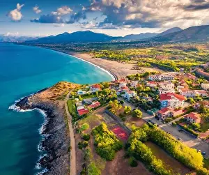 Lagoon Bay Prints: Fantastic morning view of scenic spot - Punta di Cirella