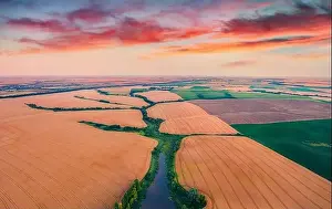 Ternopil Prints: Fantastic sunrise on Ukrainian countryside