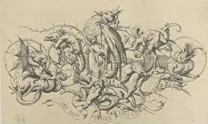 1866 Prints: Fantasy animals depicting the seven deadly sins