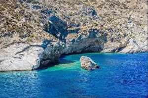 Big Blue Prints: The far end of the beach of Agia Anna