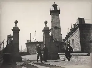 Puerto Prints: Faro en el edificio de Capitanía del puerto de Barcelona. Años 1930