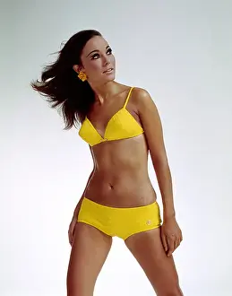 fashion, 1960s, model, wearing bikini