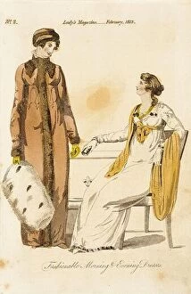 Images Dated 15th March 2022: Fashion Plate, Fashionable Morning and Evening Dresses for Lady's Magazine'