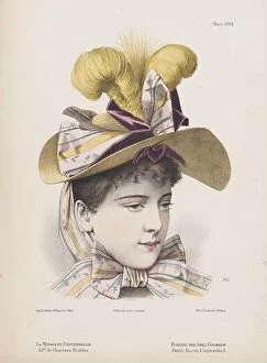 Images Dated 15th March 2022: Fashion Plate for La Modiste Universelle'. France, March 1893. Drawings. Engraving on paper
