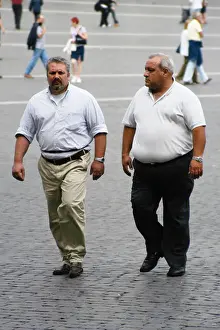Obese Prints: Two fat men walking