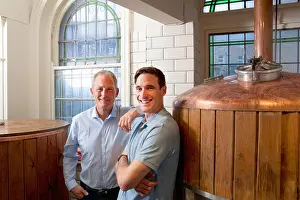 Offspring Prints: Father and son in brewery