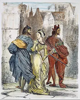 Eugene Prints: FAUST: MEPHISTOPHELES, 1828. /nThe garden scene from Goethe's Faust