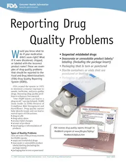 Fraud Prints: The FDA's Drug Quality Reporting System (DQRS)