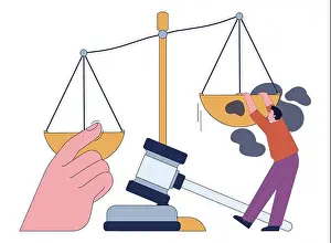 Imbalance Prints: Fear of injustice. Character struggles to balance the scales of justice