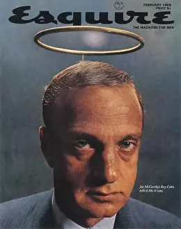 Magazine Prints: February 1968 Esquire magazine cover- Roy Cohn. George Lois Design