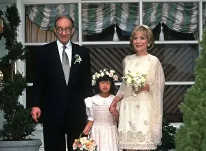 Mitchell Prints: Federal Reserve Chairman Alan Greenspan and reporter Andrea Mitchell during their wedding June 6
