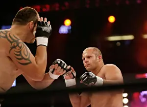 Affliction Prints: Fedor Emelianenko, right, fights Tim Sylvia at Affliction's 'Banned'