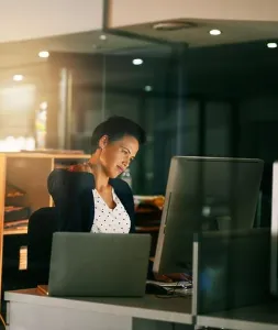 Businesspeople Prints: Feeling the tension of a long workday