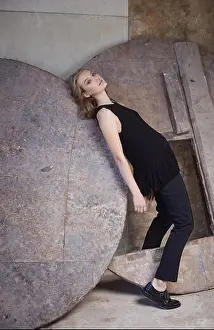 Full Body Prints: Female in a black costume