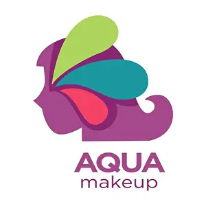Eyelid Prints: Female profile, aqua makeup isolated icon, natural cosmetics