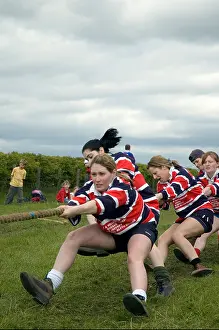 Fife Prints: Female tug of war team at Central and West Fife Annual Agricultural Show June 2006