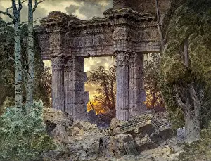 Knowledge Prints: Ferdinand Knab - Roman Ruin at Twilight