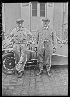 Drivers Prints: Fernand Gabriel competes in the 1926 endurance race at Le Mans driving an Ariès automobile