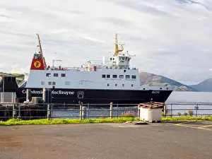 Irish Sea Prints: A ferry at Rothesay on the Isle of Bute on Scotlands west coast, UK