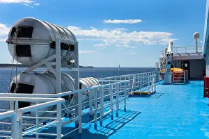 Passenger Prints: Ferryboat deck detail, painted metal surfaces