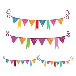 Garland Prints: festa element vector illustration design