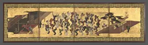 Traditional Music Prints: Festive Dancing at a Samurai Residence (F?ry? odori zu by?bu) ca