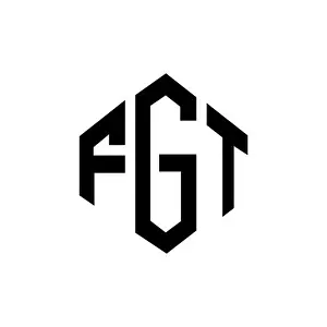Letter Vector Vectors Prints: FGT letter logo design with polygon shape