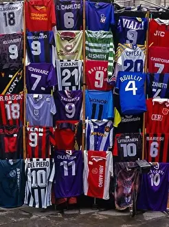 FIFA World Cup and other international football / soccer stars of the 1990s celebrated on replica team shirts for sale