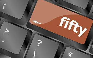 Losing Prints: fifty word on computer pc keyboard key