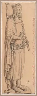 Baron Prints: Figure of King Casimir the Great from his tombstone in Wawel Cathedral in Krakow
