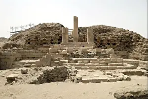 FILE - Columns mark the entrance to a temple from the 7th century B