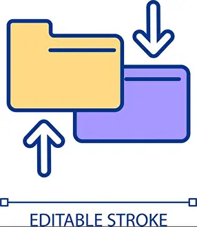 Folder Prints: File exchange RGB color icon