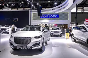 Automaker Prints: FILE--People visit the stand of Haval of Great Wall Motor during the Shanghai Pudong International Automotive