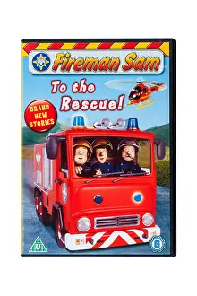 Films Prints: A film dvd about Fireman Sam on a white background