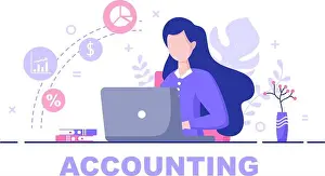 Accountant Prints: Financial Management or Accounting Vector Illustration For Increase Income